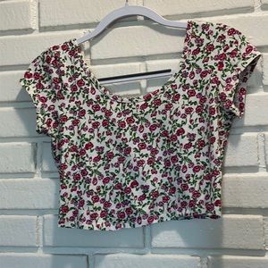 Bozzolo Floral Crop Top Size Medium